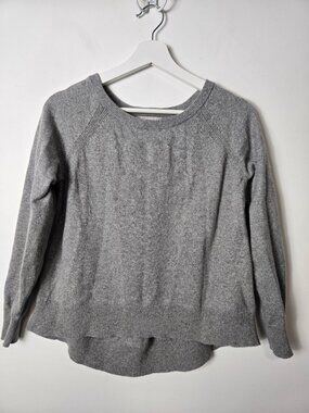 Banana Republic Cashmere Wool Blend Light Grey Sparkle Sweater Size S